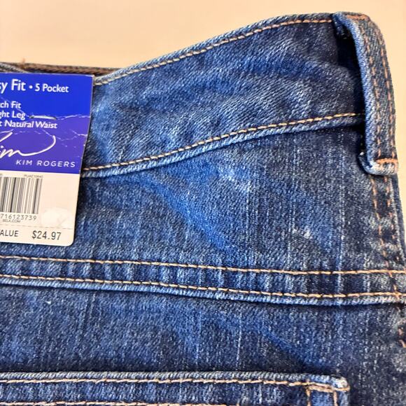 Kim Rogers Straight Leg Easy Fit Jean Capris Women's 6P Comfort Cotton Stretch - Picture 2 of 16